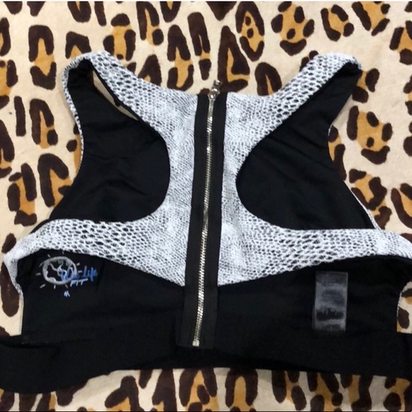 Blue Life Fit snake print cutout back sports bra M - Picture 2 of 2